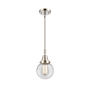 Innovations Lighting Beacon 6" Wide Mini Pendant Polished Nickel / Clear