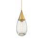 Innovations Lighting Malone 6" Wide Mini Pendant Brushed Brass / Clear