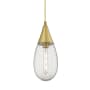Innovations Lighting Malone 6" Wide Mini Pendant Brushed Brass / Striped Clear