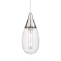 Innovations Lighting Malone 6" Wide Mini Pendant Polished Nickel / Striped Clear