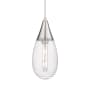 Innovations Lighting Malone 6" Wide Mini Pendant Satin Nickel / Striped Clear