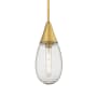 Innovations Lighting Malone 6" Wide Mini Pendant Brushed Brass / Striped Clear