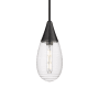 Innovations Lighting Malone 6" Wide Mini Pendant Matte Black / Striped Clear