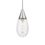 Innovations Lighting Malone 6" Wide Mini Pendant Polished Nickel / Striped Clear