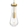 Innovations Lighting Owego 11" Tall Mini Pendant with Clear Glass Shade Brushed Brass