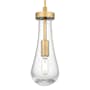 Innovations Lighting Owego 11" Tall Mini Pendant with Clear, Seedy Glass Shade Brushed Brass