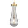 Innovations Lighting Owego 11" Tall Mini Pendant with Light Smoke Glass Shade Brushed Brass