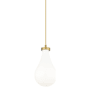 Innovations Lighting Owego 7" Wide Mini Pendant Brushed Brass / Gloss White