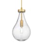 Innovations Lighting Owego 7" Wide Mini Pendant with Clear, Seedy Glass Shade Brushed Brass