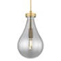 Innovations Lighting Owego 7" Wide Mini Pendant with Light Smoke Glass Shade Brushed Brass