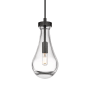 Innovations Lighting Owego 5" Wide Mini Pendant Matte Black / Clear