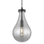 Innovations Lighting Owego 7" Wide Mini Pendant with Light Smoke Glass Shade Matte Black