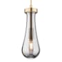 Innovations Lighting Owego 11" Tall Mini Pendant with Light Smoke Glass Shade Champagne Bronze