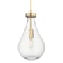 Innovations Lighting Owego 7" Wide Mini Pendant with Clear, Seedy Glass Shade Champagne Bronze