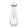 Innovations Lighting Owego 11" Tall Mini Pendant with Clear, Seedy Glass Shade Satin Nickel
