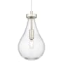 Innovations Lighting Owego 7" Wide Mini Pendant with Clear, Seedy Glass Shade Satin Nickel