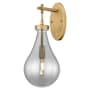 Innovations Lighting Owego 18" Tall Bathroom Sconce with Light Smoke Glass Shade Brushed Brass