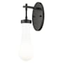 Innovations Lighting Owego 16" Tall Bathroom Sconce with Glossy White Glass Shade Matte Black