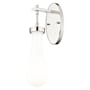 Innovations Lighting Owego 16" Tall Bathroom Sconce with Glossy White Glass Shade Polished Nickel