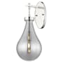 Innovations Lighting Owego 18" Tall Bathroom Sconce with Light Smoke Glass Shade Polished Nickel