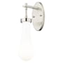 Innovations Lighting Owego 16" Tall Bathroom Sconce with Glossy White Glass Shade Satin Nickel