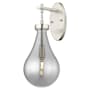 Innovations Lighting Owego 18" Tall Bathroom Sconce with Light Smoke Glass Shade Satin Nickel
