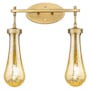 Innovations Lighting Owego 2 Light 16" Wide Vanity Light with Mercury Glass Shades Brushed Brass