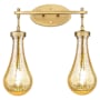Innovations Lighting Owego 2 Light 17" Wide Vanity Light with Mercury Glass Shades Brushed Brass