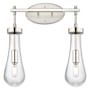 Innovations Lighting Owego 2 Light 16" Wide Vanity Light with Clear Glass Shade Satin Nickel