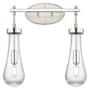 Innovations Lighting Owego 2 Light 16" Wide Vanity Light with Clear, Seedy Glass Shades Satin Nickel