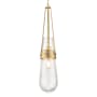 Innovations Lighting Milan 4" Wide Mini Pendant with Clear, Seedy Glass Shade Brushed Brass