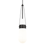 Innovations Lighting Milan 4" Wide Mini Pendant with Glossy White Glass Shade Matte Black
