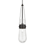 Innovations Lighting Milan 4" Wide Mini Pendant with Clear, Seedy Glass Shade Matte Black