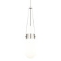 Innovations Lighting Milan 4" Wide Mini Pendant with Glossy White Glass Shade Polished Nickel