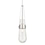 Innovations Lighting Milan 4" Wide Mini Pendant with Clear, Seedy Glass Shade Polished Nickel