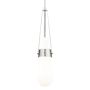 Innovations Lighting Milan 4" Wide Mini Pendant with Glossy White Glass Shade Satin Nickel
