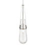 Innovations Lighting Milan 4" Wide Mini Pendant with Clear, Seedy Glass Shade Satin Nickel