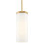 Innovations Lighting Blakeley 5" Wide Mini Pendant with Matte White Glass Shade Brushed Brass