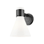 Innovations Lighting Lawton Cone 9" Tall Wall Sconce Matte Black / Gloss White