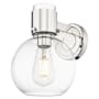 Innovations Lighting Lawton Sphere 9" Tall Bathroom Sconce with Clear Glass Shade Polished Nickel