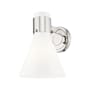 Innovations Lighting Lawton Cone 9" Tall Wall Sconce Polished Nickel / Gloss White
