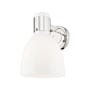Innovations Lighting Lawton Bell 9" Tall Wall Sconce Polished Nickel / Gloss White
