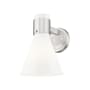 Innovations Lighting Lawton Cone 9" Tall Wall Sconce Satin Nickel / Gloss White