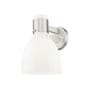 Innovations Lighting Lawton Bell 9" Tall Wall Sconce Satin Nickel / Gloss White