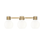 Innovations Lighting Lawton Sphere 3 Light 24" Wide Vanity Light Brushed Brass / Gloss White