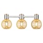 Innovations Lighting Lawton Sphere 3 Light 24" Wide Vanity Light with Mercury Glass Shades Brushed Satin Nickel