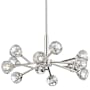 Innovations Lighting Aurora 12 Light 24" Wide Sputnik Chandelier with Clear, Faceted Glass Shades Polished Nickel