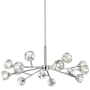 Innovations Lighting Aurora 14 Light 28" Wide Sputnik Chandelier Polished Nickel / Clear