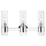 Innovations Lighting Arden 3 Light 19" Wide Vanity Light with Clear Glass Shades Polished Chrome