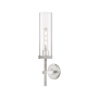 Innovations Lighting Lincoln 1 Light 21" Tall Wall Sconce Satin Nickel / Clear